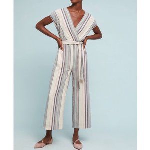 Anthropologie Dolan Millie Striped Belted Jumpsuit